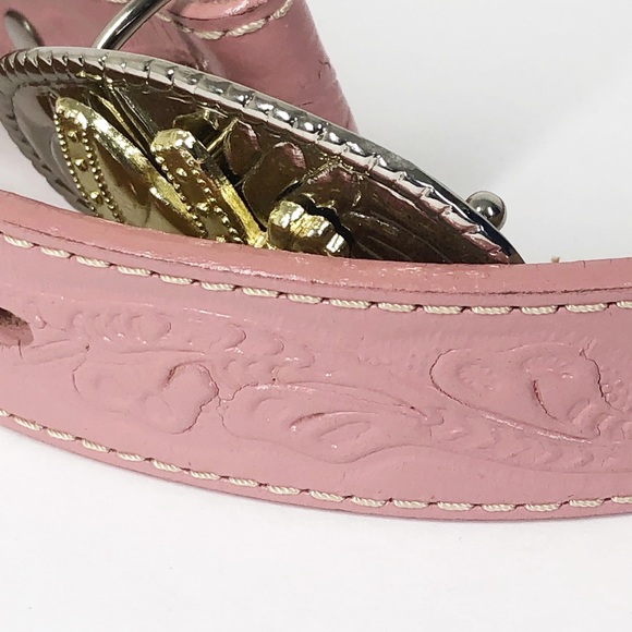 NOCONA belt co 💗🐴💗‎ PINK girls Equestrian genuine leather BELT size 20 EUC - Picture 6 of 6